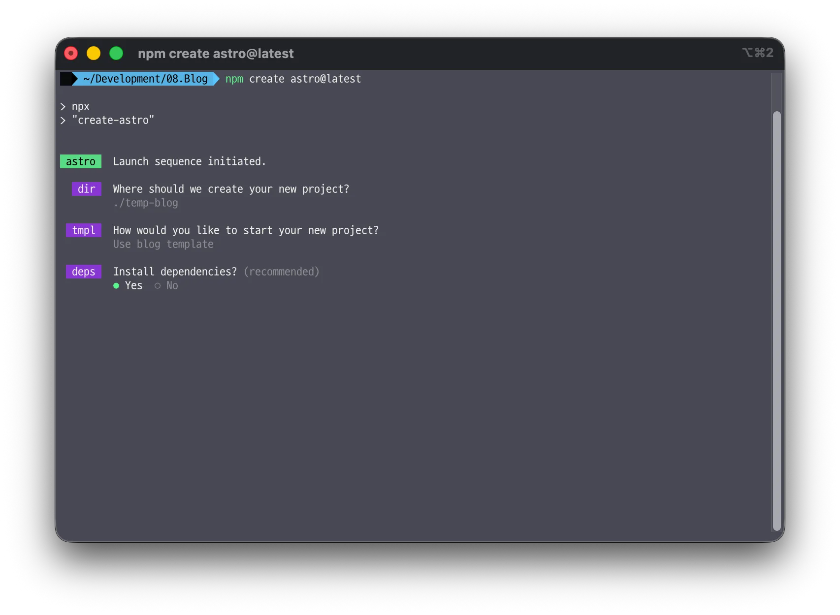 Install dependencies?